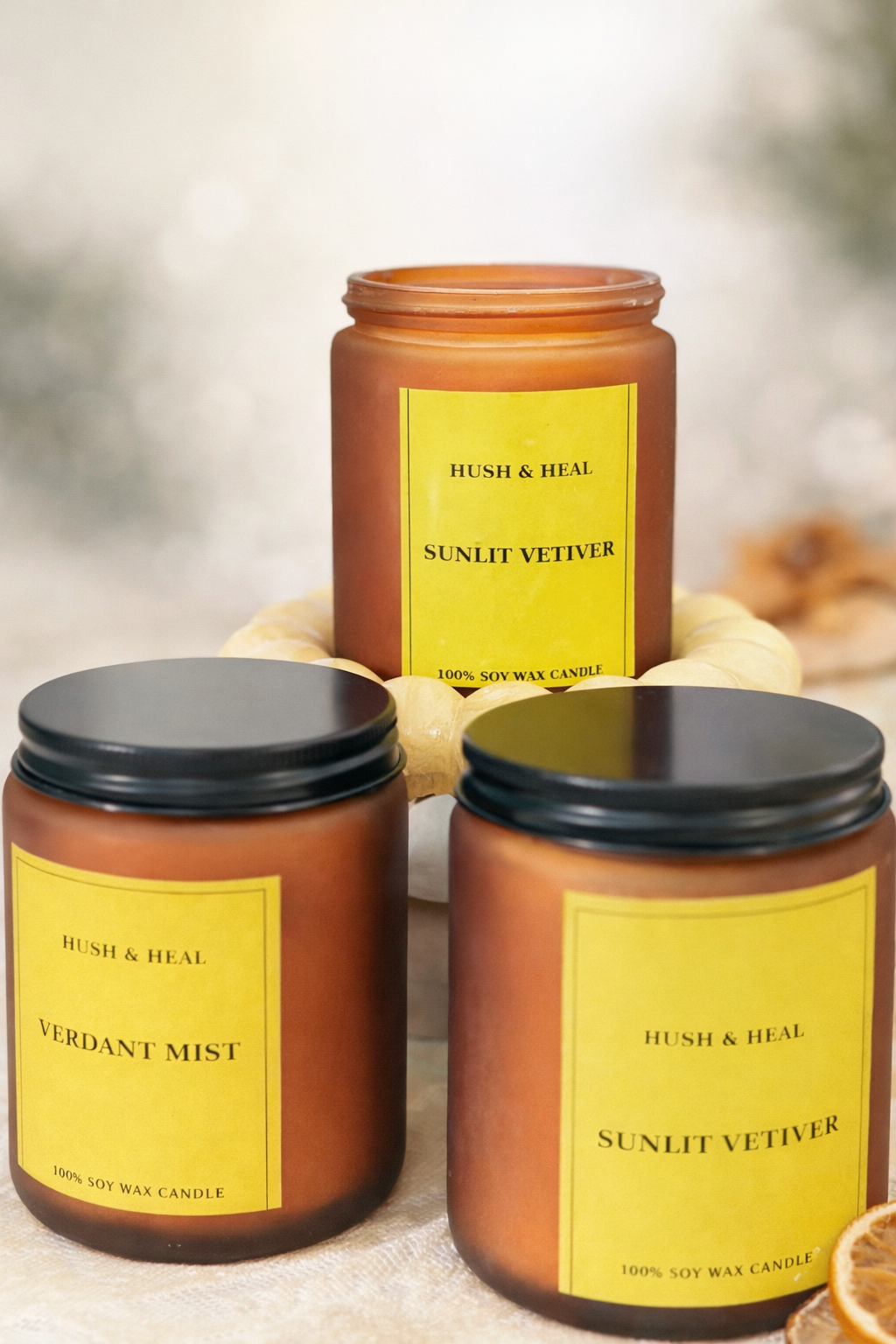 Aromatherapy Candle (Frosted Jars)